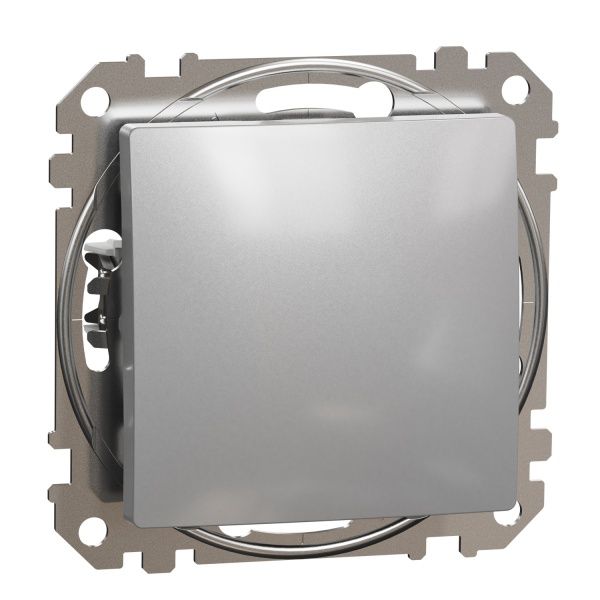 Переключатель проходной одноклавишный Schneider Electric Sedna Design без подсветки 10 А 250В алюминий SDD113106