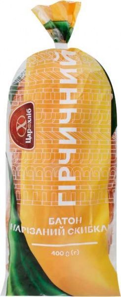 Батон Цар хліб Горчичный 0,4 кг нарезной 4820159021826