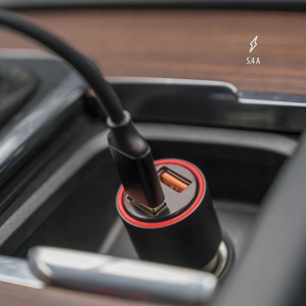 Автомобільний зарядний пристрій Forever 2X QC3.0+2,4A (30W) сірий 