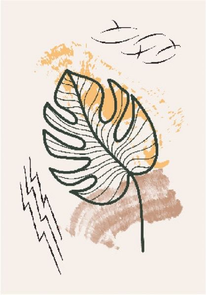 Постер Ботаника коричневая 2 Posterclub 