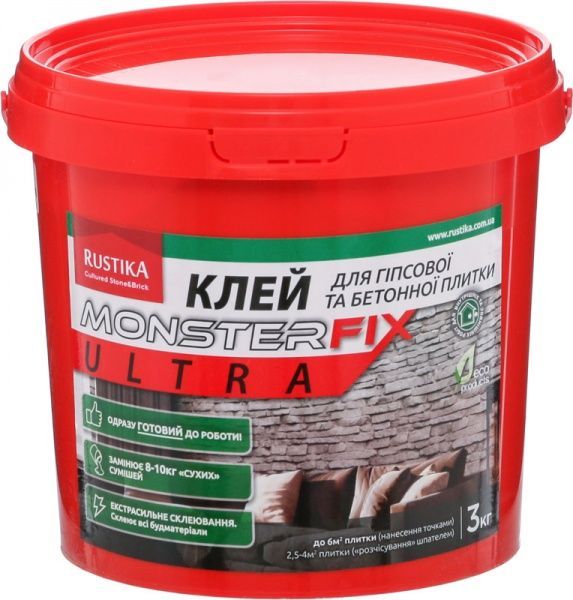 Клей для плитки RUSTIKA Ultra 3кг