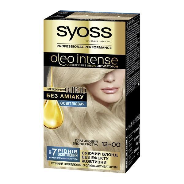 Краска Syoss Oleo Intense 12-00 платиновый блонд экстра 115 мл