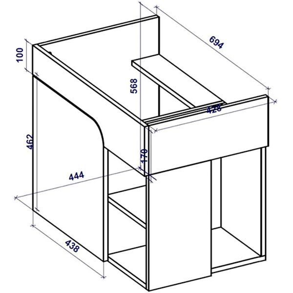 Тумба подвесная Water House Оника 70 дуб крафт белый под умывальник Амальфи 70