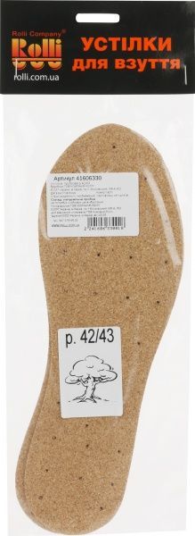 Стельки для обуви пробковые Роллі 42-43