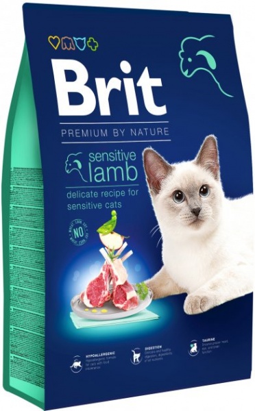 Корм сухий Brit Premium сенсітів з ягням 8 кг