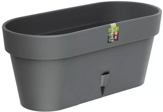 Вазон пластиковий Santino LATINA WINDOWS BOX овальний 6,7л антрацит 