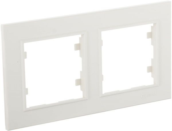 Рамка двухместная Makel Karea 00 горизонтальная слоновая кость