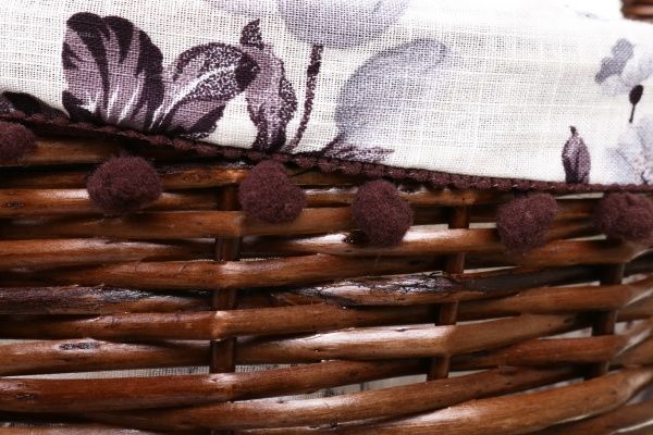 Корзина плетеная с текстилем Tony Bridge Basket 28x17/35 см EP19-9F-2 