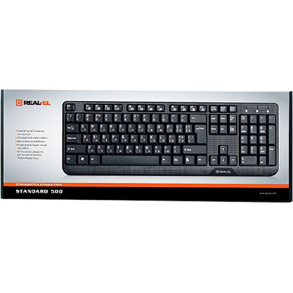 Клавіатура Real-el (500 Standard, USB, black (REAL) USB black 
