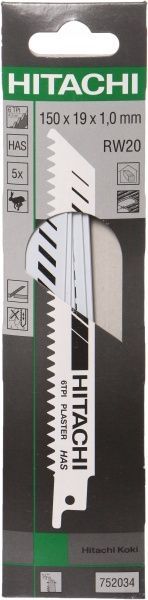 Пилка для шабельної пили Hitachi RW20 5 шт. 752034