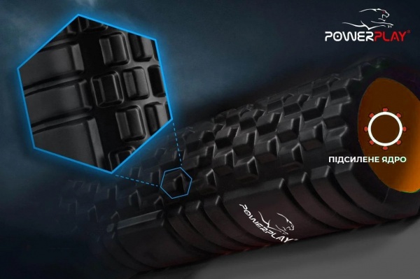Роликовий масажер PowerPlay 4025 чорно-помаранчевий