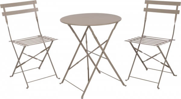 Комплект меблів коричневий стіл D60х71 см + 2 крісла 41х45х81 см CK9201020