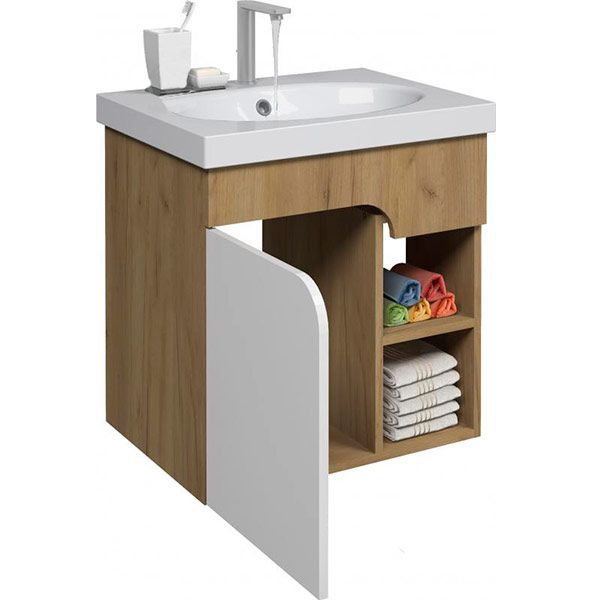 Тумба Water House Оника 60 см дуб крафт золотой под умывальник Амальфи 60