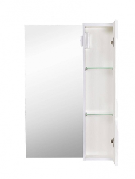 Зеркало со шкафчиком Aqua Rodos 55 см с пеналом справа (без подсветки) АР000001174