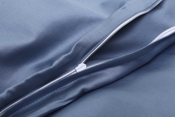 Комплект постельного белья Сатин Люкс семейный серо-голубой Homeline 