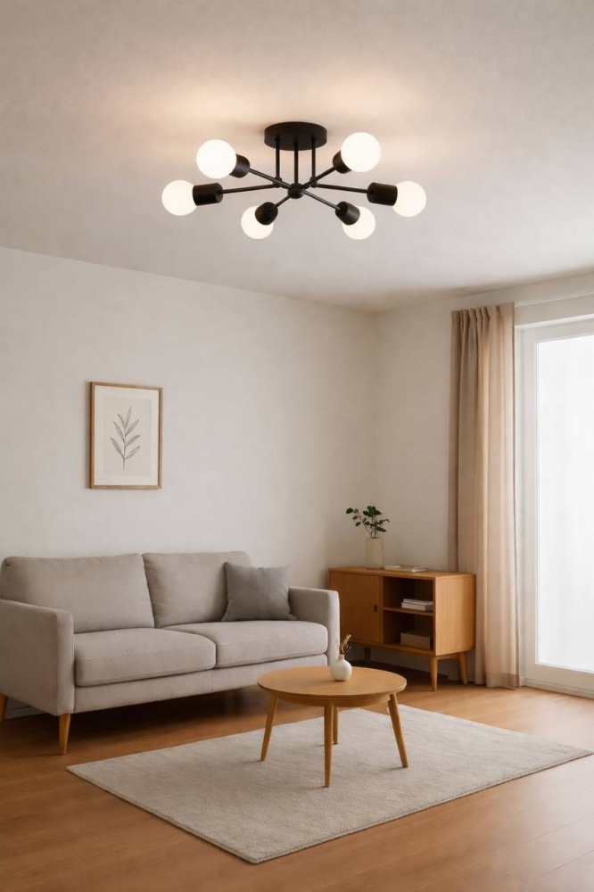 Люстра ELIOS 6x5 Вт E27 чорний DL1017