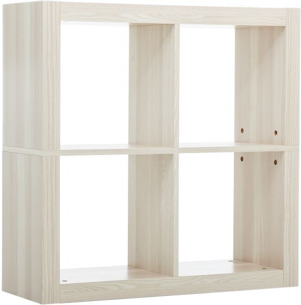 Стелаж двосторонній Inteo Кубус МІКС 2x2 792x792x290 мм клен 