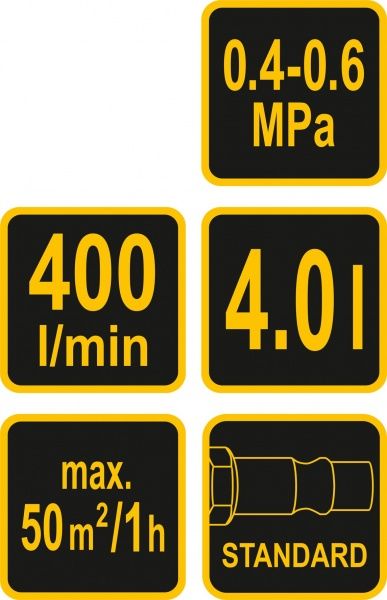 Ковш пневматический Vorel для штукатурки стен 9903