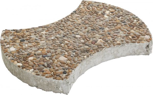 Тротуарная плитка АртБетон Омега декорированная галькой 500x360x50 см