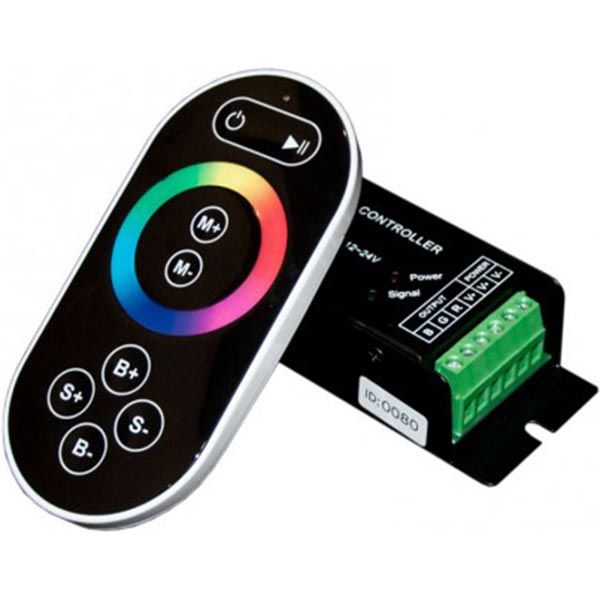 Контроллер  Светкомплект LN-CON-TRF8B (T)-3CH DC 12/24 В, 4А/канал RGB радиосигнал 18 см IP20