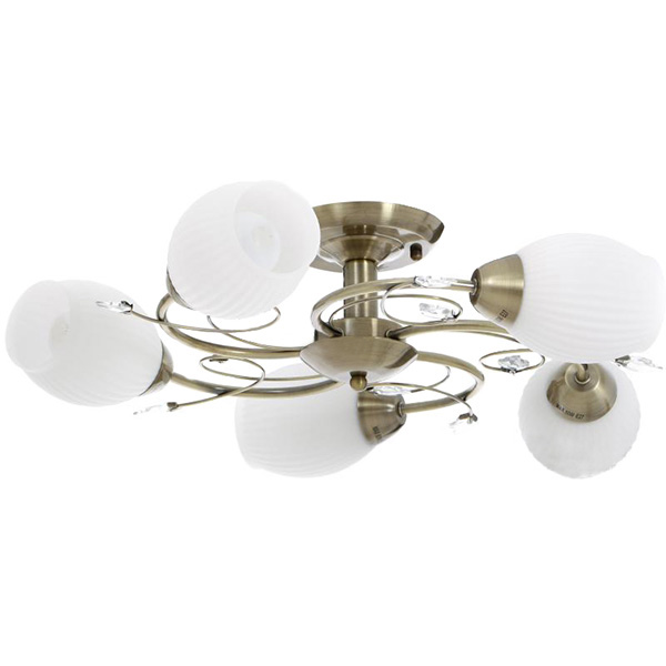 Люстра Accento lighting Merida ALDW-MX12839-5 5x60 Вт E27 античная латунь
