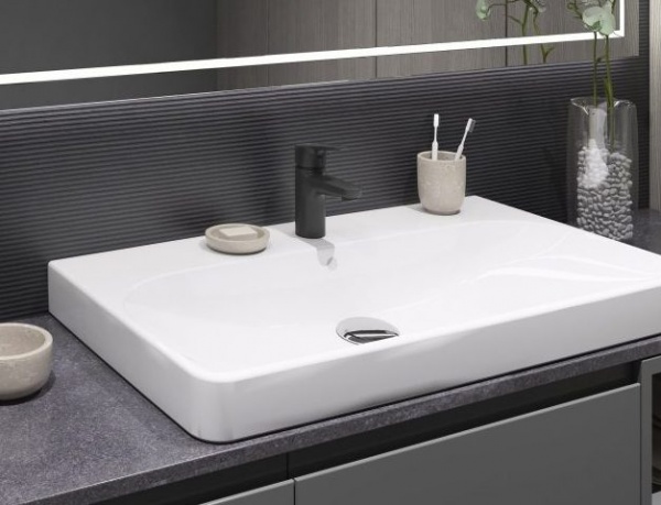 Смеситель для умывальника Rubineta Uno-18 черный