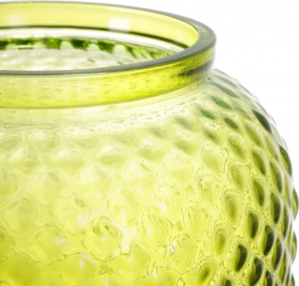 Ваза стеклянная San Miguel DIAMANTE 19 см зеленый блеск 