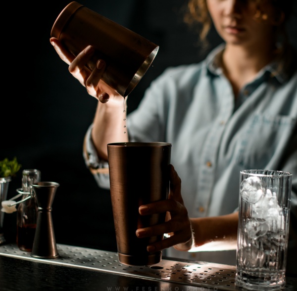 Шейкер для коктейля Бостон цвет античной меди 2 шт. 750/550 мл М37009ACP Bar Fly