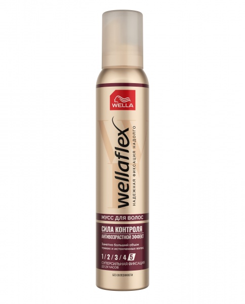 Мусс для волос Wellaflex с антивозрастным эффектом суперсильной фиксации 200 мл