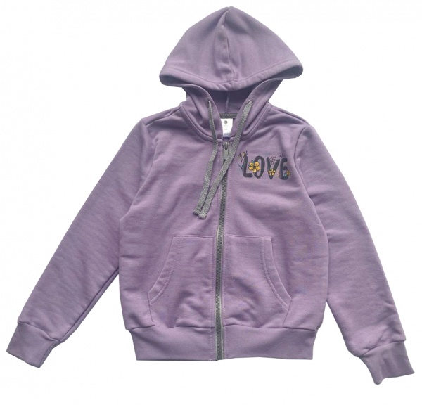 Толстовка для девочки Роза р.134 сиреневый 221119 