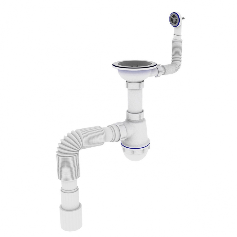 Сифон Continent для гранітних мийок 1а чаша