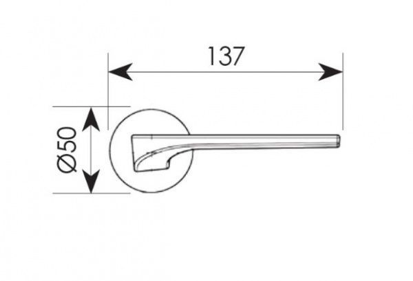 Ручка дверная Ilavio 2081 матовый никель