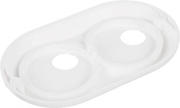 Планка декоративная двойная белая 16 мм