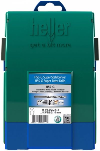Набір свердел по металу Heller HSS-Super 1-13 мм 25 шт. 21964
