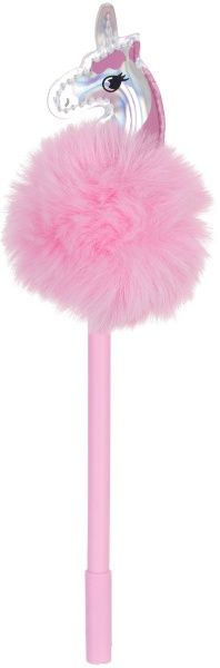 Ручка шариковая Пушистый розовый единорог 