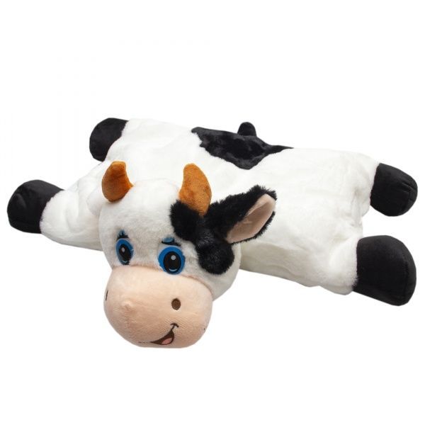 Игрушка-подушка Коровка 40 см черно-белая 395100 