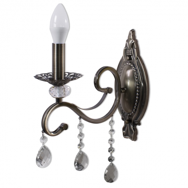 Бра Hopfen Mainz 1x60 Вт E14 антична бронза 