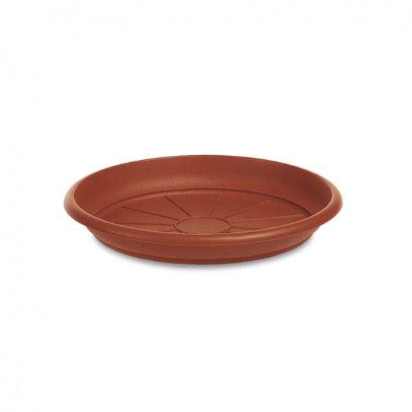 Піддон пластиковий Stefanplast Linea Mediterraneo 33 см круглий теракот (83330) 