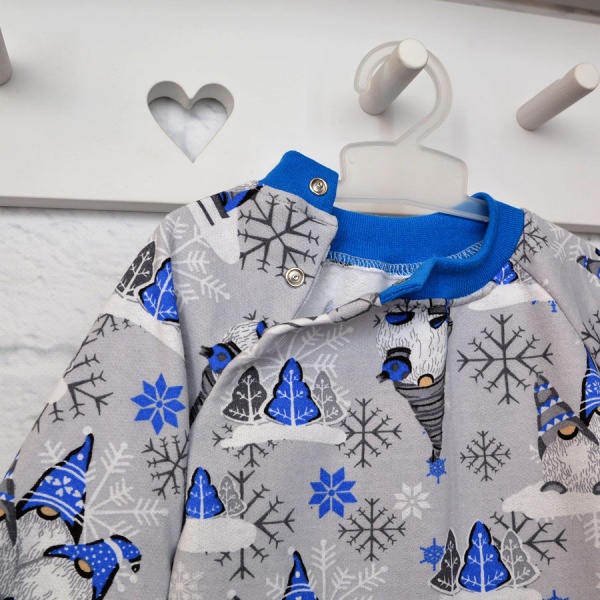 Ромпер-реглан унисекс Blanka Гном р.86 серый 12753 