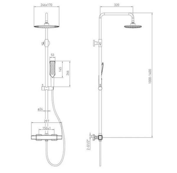 Душова система VOLLE SISTEMA P 1584.090301