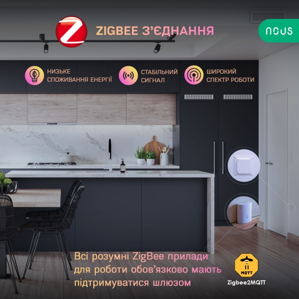 Розумний датчик протікання води Nous E4 (ZigBee) білий 