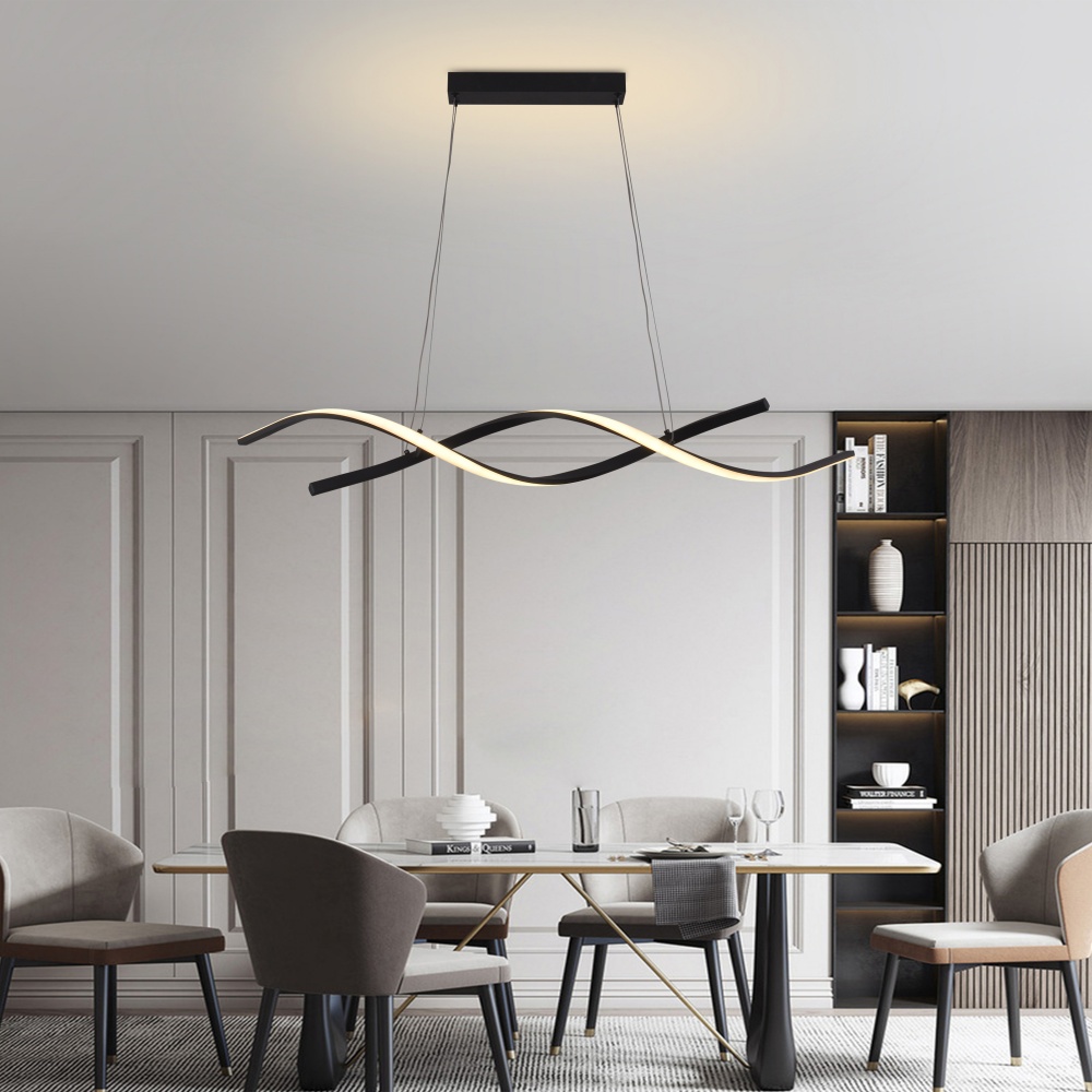 Люстра Miorro LED Monti пульт ДУ 2700-6000К 2600Лм 1000х150мм чорн алюм/акрил 2x52 Вт LED-модуль чорний 51-313-020