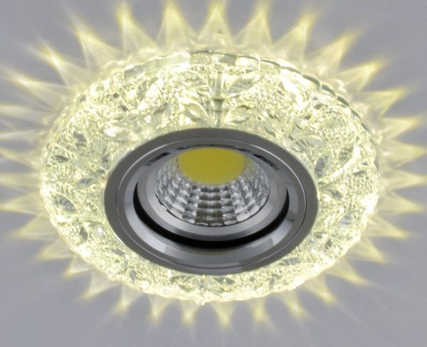 Светильник точечный Blitz BL 387S3 с LED-подсветкой 3 Вт 4000 K MR16 35 Вт G5.3 хром 