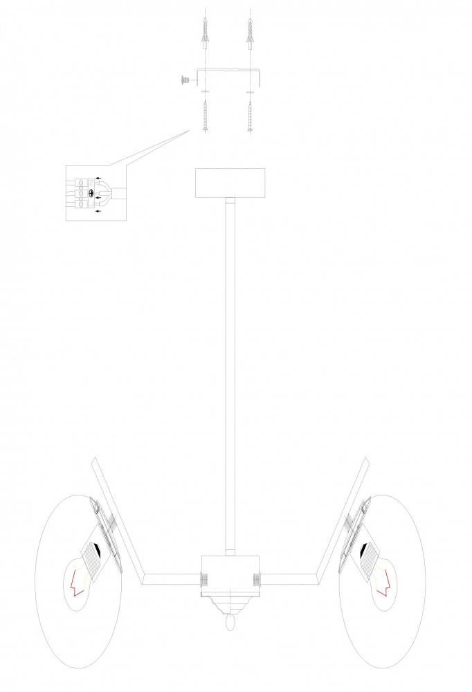 Люстра потолочная Sensio Nantes 6x40 Вт E27 белый ALPL-PL321148-6