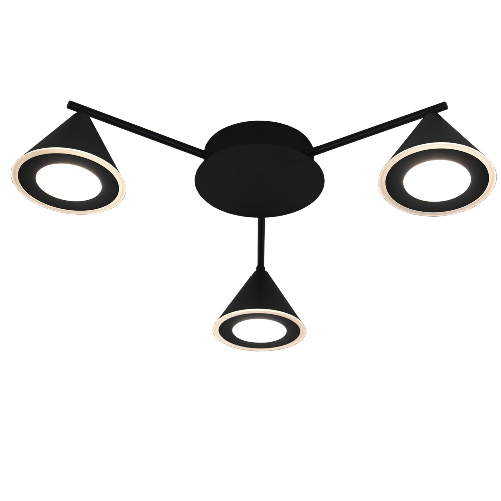 Люстра стельова Victoria Lighting 3x12 Вт GX53 чорний French/PL3 black