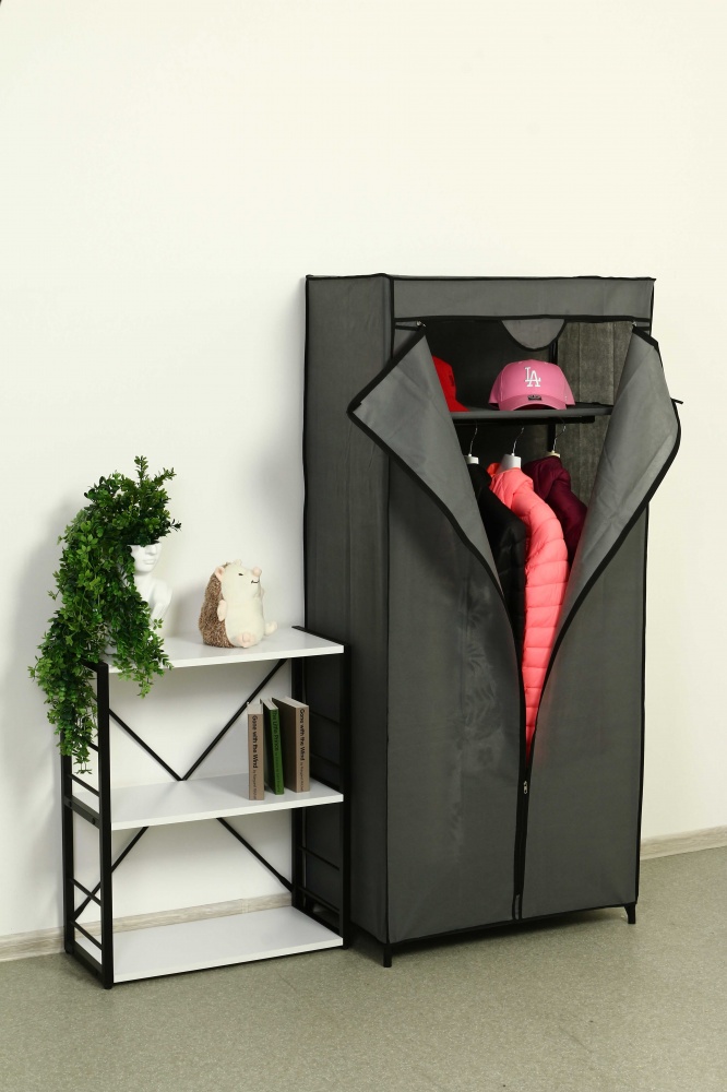 Тканевый шкаф Sensio HOME HANG 1555х695х430 мм серый