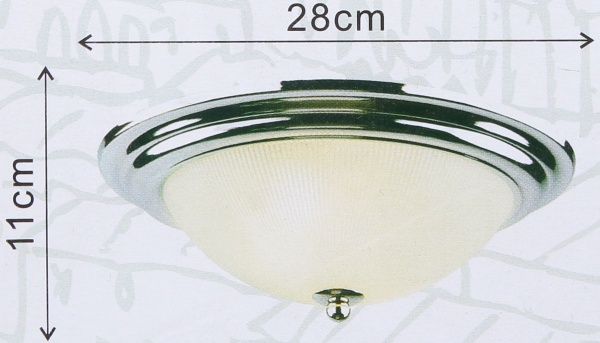Светильник потолочный Arte Lamp A3012PL-2CC 2x80 Вт E27 серебряный 