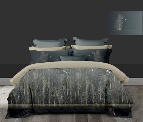 Комплект постельного белья Сказочный лес 1,5 серый Word of Dream 