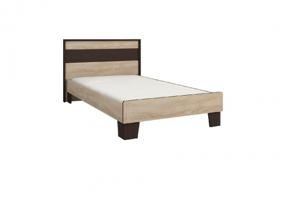 Кровать SOKME Скарлет 90x200 см дуб сонома/венге магия 