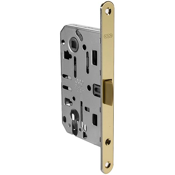 Дверний замок міжкімнатний AGB MEDIANA Evolution PZ85 полірована латунь